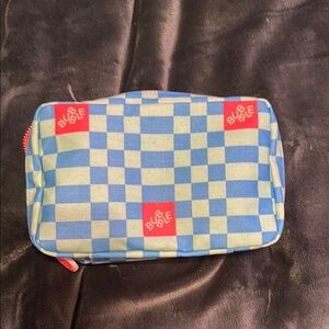 Blue and Green Checkered Pouch